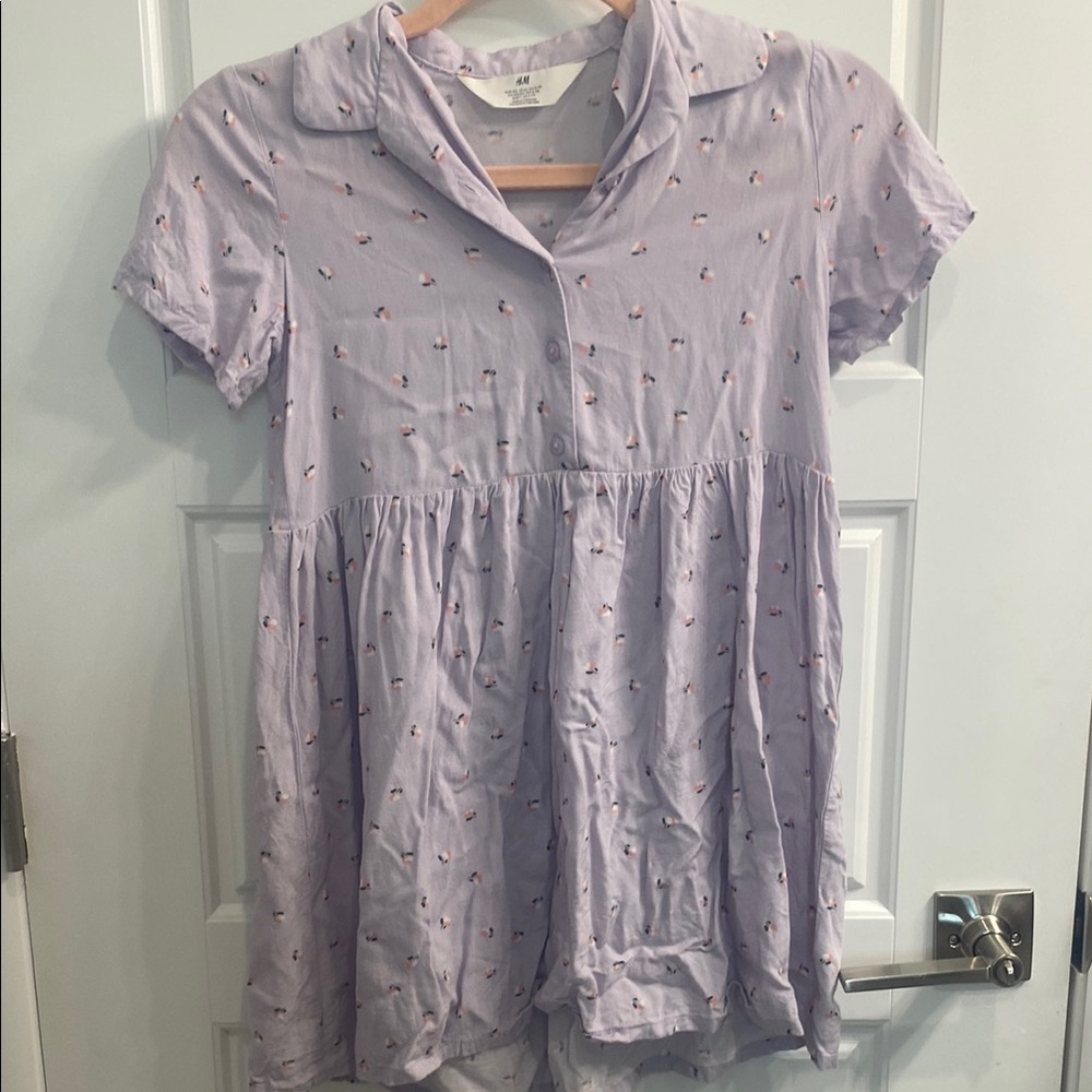 H&M Kids Casual Dress - Light Purple with Pink Accents